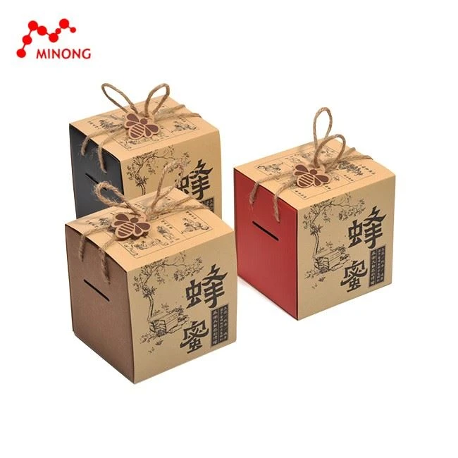 Kraft paper honey jar boxes China Customized